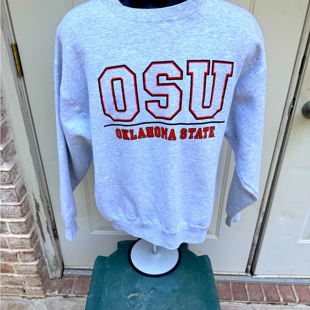 The Cotton Exchange, Long Sleeve, OSU, Gray, Sweatshirt, Size XL